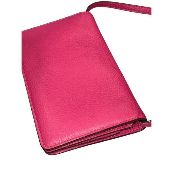 Marc Jacobs Empire City Leather Crossbody Wallet Bag Pink Gold Hardware Designer - Picture 15 of 16